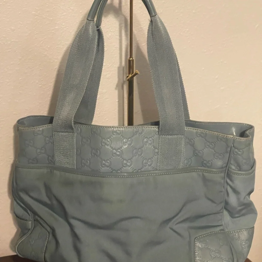 Gucci Guccissima Light Blue Tote Bag